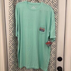 NWT BURLEBO 2XL Men's Mint Green Pocket Tee